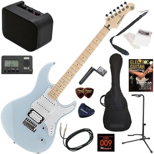 【セット品】YAMAHA エレキギター初心者入門 ミニアンプが入ったお手軽13点セット PACIFICA112VM/ICB(アイスブルー)
