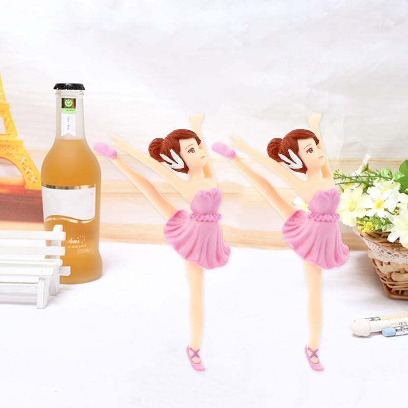 Miniatura 6 de BESTOYARD 20 adornos para tartas de bailarina para niñas, figuras de bailarina de ballet, decoraciones de fiesta de cumpleaños, adornos elegantes y