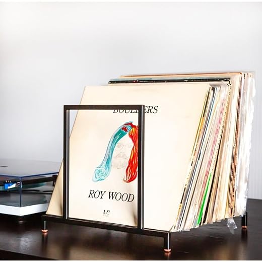 Vinyl Record Display Stand - Black