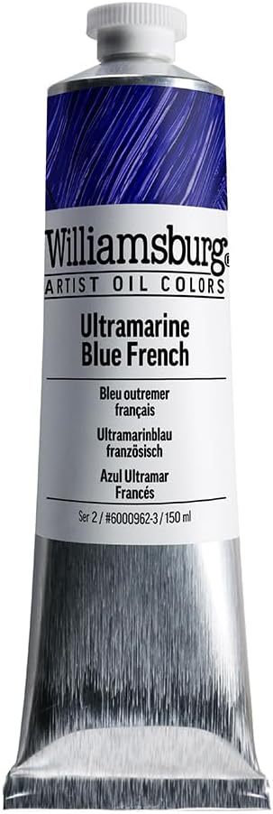 Williamsburg Artist Oil Colors by GOLDEN, Ultramarine Blue French, 150 ml tube, Professional Oil Paint, Transparent