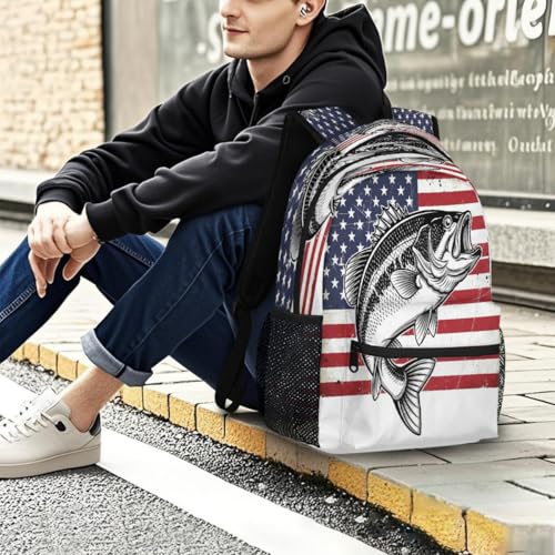 Mochila de viaje americana para estudiantes de secundaria con portátil en el campus 7