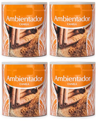 PCMOVILES Ambientador de Gel Canela 95 g – Pack de 4 Unidades – Larga Duración – Frescor para Casa, Habitación, Armario, Coche – Aroma Frutal Dulce