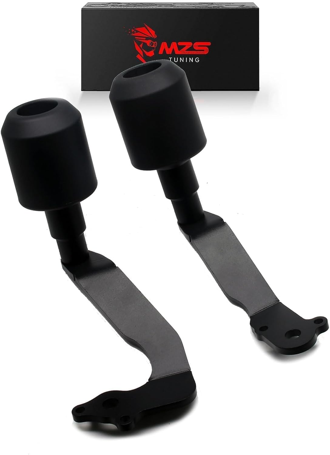 MZS Motorcycle Frame Sliders, Falling Crash Protector Guards No Cut Kits Black Compatible with YZF R3 YZF-R3 2019 2020 2021 2022 2023 2024