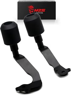 MZS Motorcycle Frame Sliders, Falling Crash Protector Guards No Cut Kits Black Compatible with YZF R3 YZF-R3 2019 2020 2021 2022 2023 2024