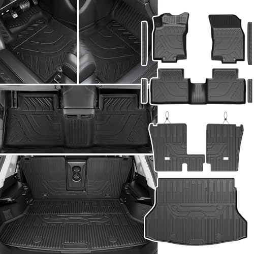 JOULARISE Floor Mats Set for Nissan Rogue 2014-2020 (Not for Sport/Select/Hybrid/7-Seat) All Weather TPE Backrest Mat Trunk Mat Cargo Liner Door Sill Guards Accessories(for Nissan Rogue | 2014-2020)