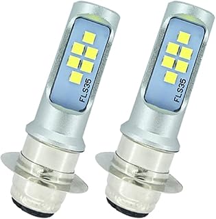 P15D LEDヘッドライト PH7 バイク用 LEDバルブ Hi/Lo切替 12VDC/24VDC兼用 8W 3535チップ 12SMD ホワイト 防水 高輝度 オートバイ用 二輪車前照灯用 2個入り