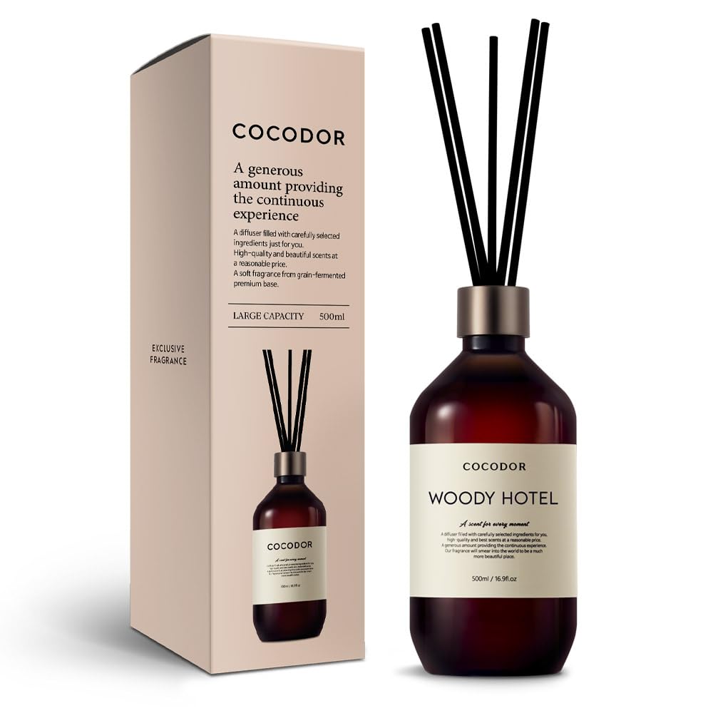 COCODOR ココドール プレミアムリードディフューザー 500ml ウッディホテル (Woody Hotel) 大容量 ルームフレグランス 芳香剤 部屋用 ギフトプレゼント人気