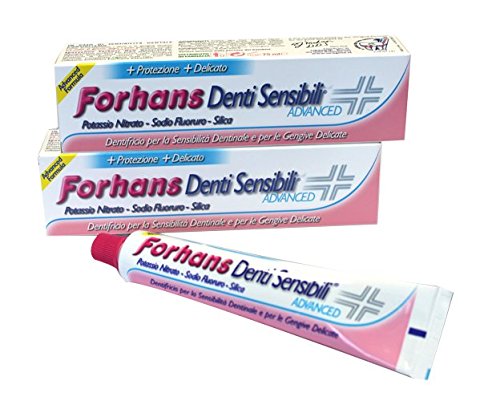 2 x Forhans Denti Sensibili Dentifricio 75 ml Sensibilità Dentinale e Gengive Delicate