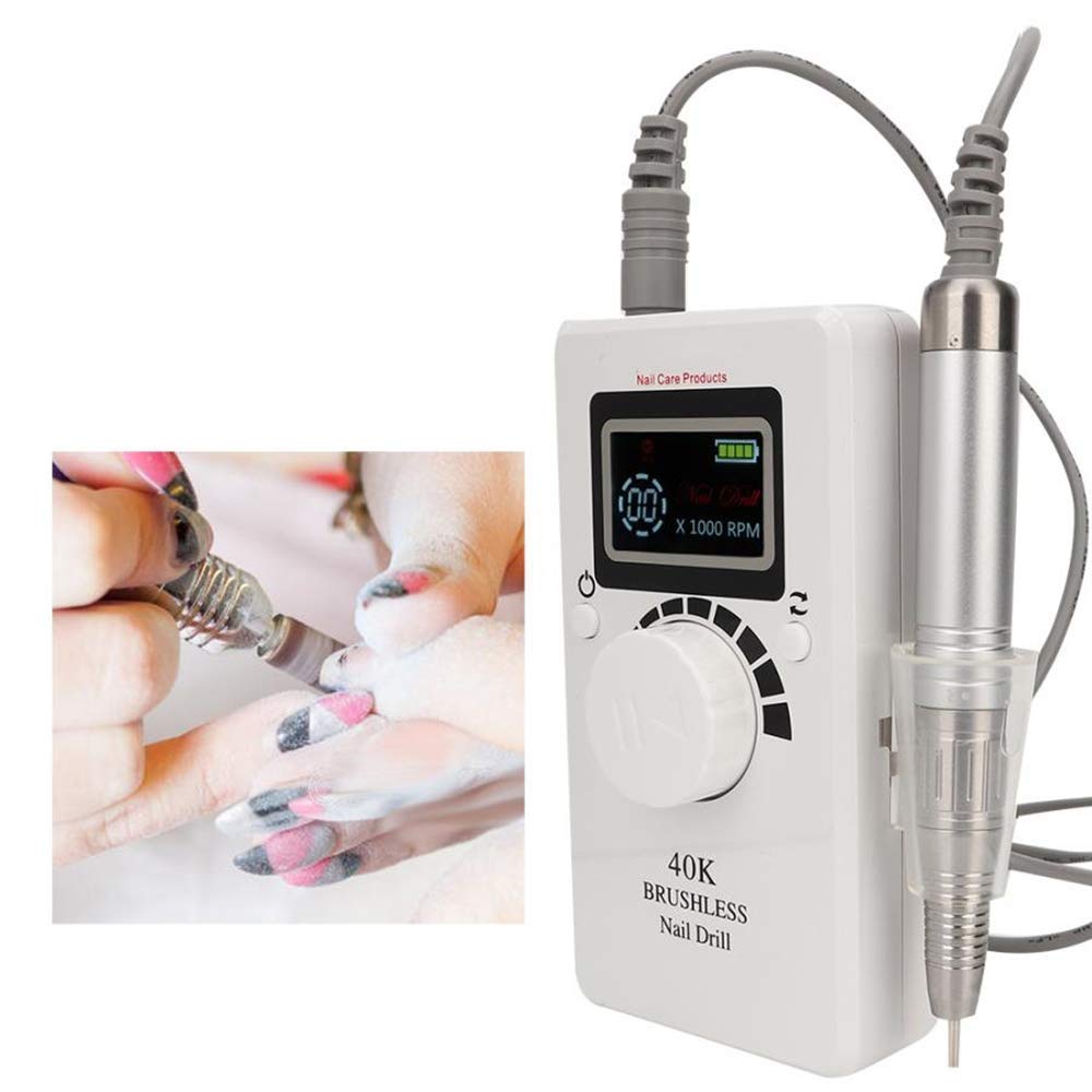 Kit per Manicure Elettrico, Trapano per Lima per Unghie in Gel E Acrilico, Macchina Professionale, Senza Fili, Motore Brushless, Attrezzatura per Pedicure, Strumenti