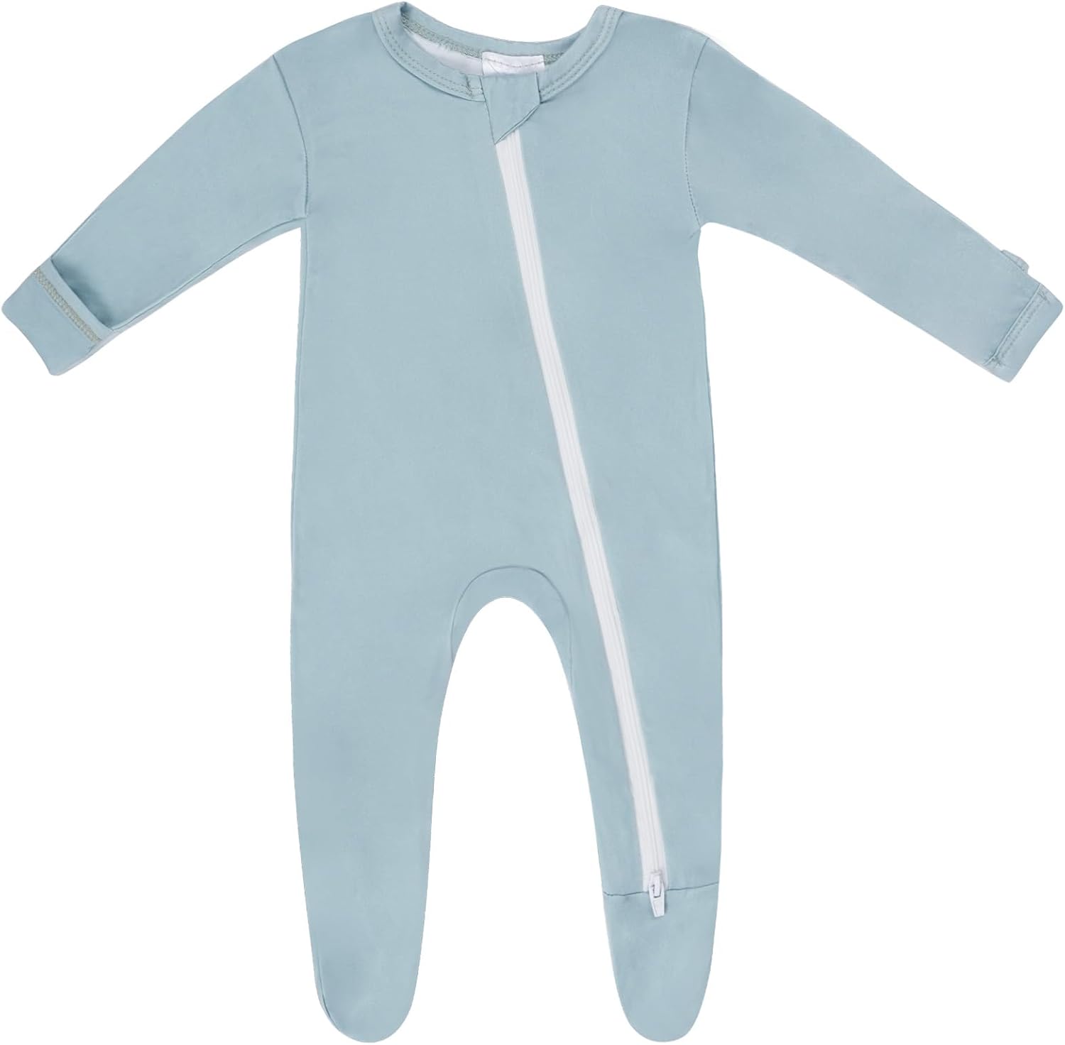 Baby Zipper Footies Pajamas, One-Piece Zip Front Jumpsuit for Boys Girls, Newborn to 24 Months