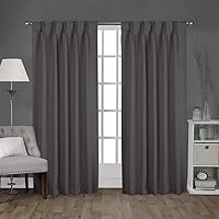Vista 23 de Magic Drapes Cortina opaca plisada doble para oscurecer la habitación, a prueba de derrames, con aislamiento térmico, lavable a máquina, paneles