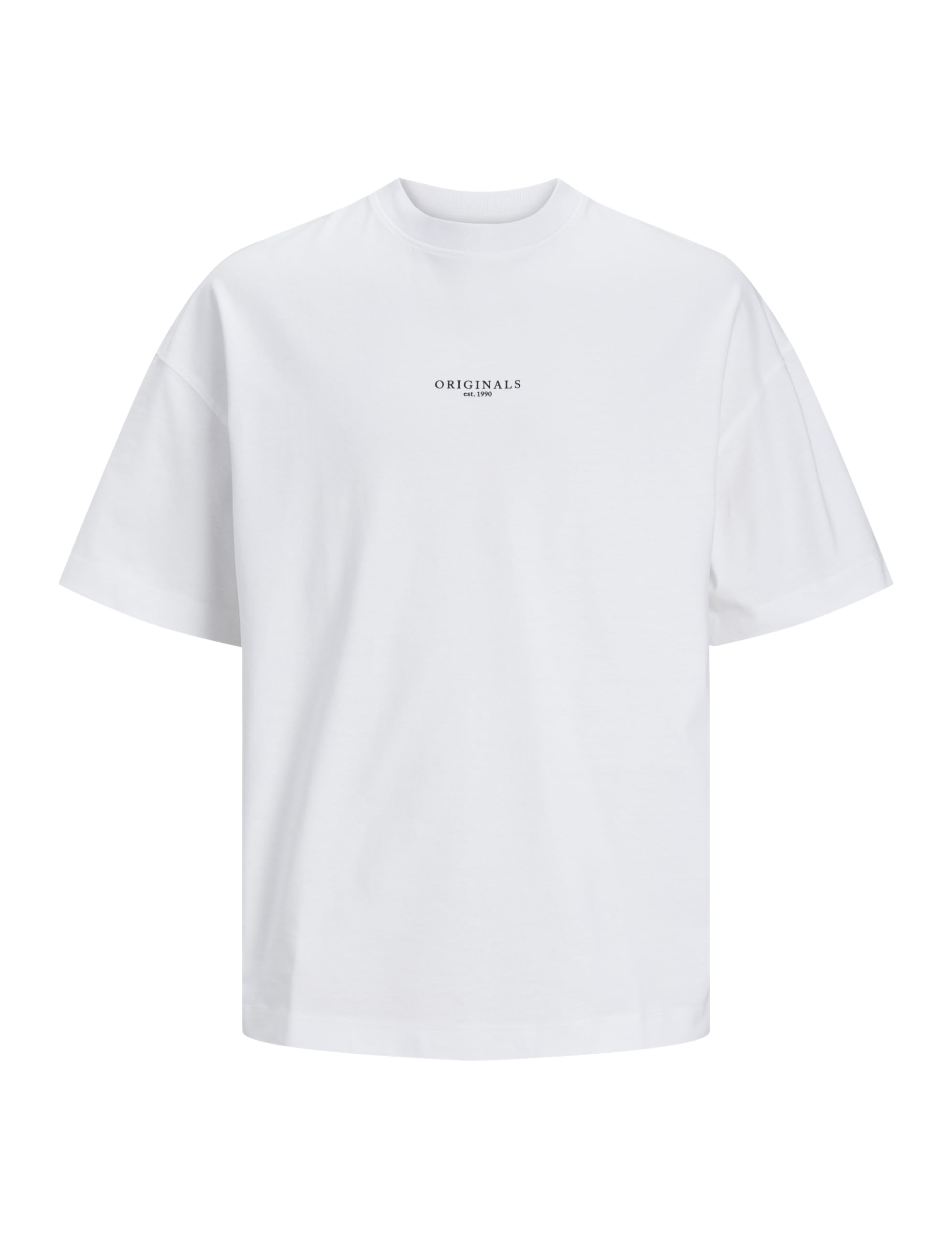 JACK & JONES JORSANTORINI Tee SS Crew Neck, Bright White, S