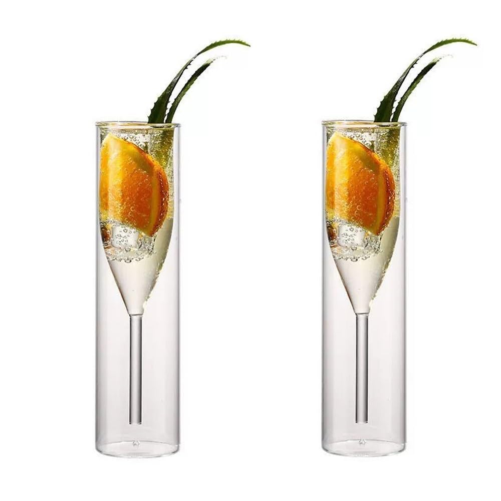 Copas de champán de doble capa ideales para reuniones de amigos