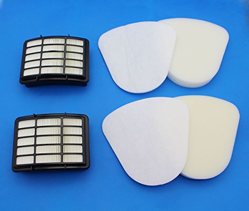 Raogoodcx Shark Navigator Lift Away Filter Nv350 Xff350 Xhf350 Sets, Fits Nv351, Nv352, Nv355, Nv356, Nv357, 2 Pre-Filter Foam & Felt and 2 Hepa Filter