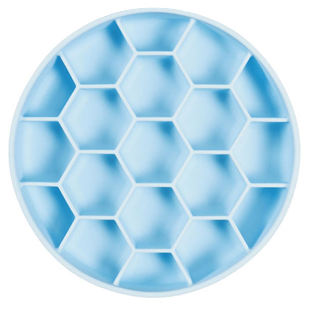 Ciotola Anti-soffocamento per Cani in Silicone Blu, Design Arrotondato | Base Antiribaltamento, Riduce Vomito, Finitura Decorativa Profili Morbidi