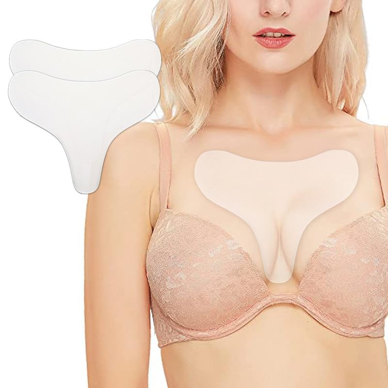 GETPUNA Chest Wrinkle Pads-2 Pcs Silicone Patches for Wrinkles, Anti Wrinkle Patches for Decollete & Cleavage, Anti Aging Wrinkle Remover, Reusable Overnight Wrinkles Treatment While Sleeping