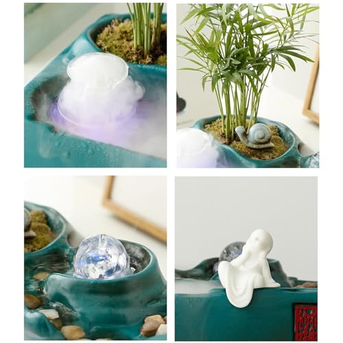 Fuente de sobremesa relajante china con agua circulante para decoracion 4