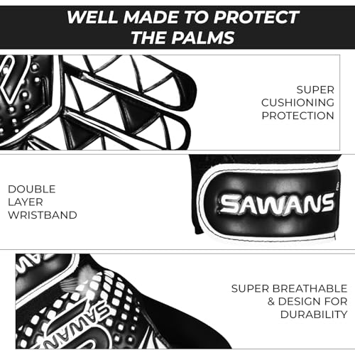 Football Goalkeeper Gloves For Boys kids Children Youth Training Gloves Soccer Goalie Goalkeeping Wrist Protection Grip Palms Adults Men (Black, Size 7 (S/M) Adult) Football Goalkeeper Gloves For Boys kids Children Youth Training Gloves Soccer Goalie Goalkeeping Wrist Protection Grip Palms Adults Men (Black, Size 7 (S/M) Adult)