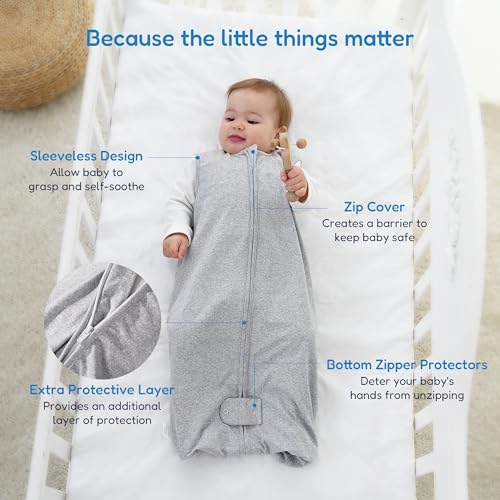 Image of TotAha Sleep Sack 6-12 months, Buttery Soft Swaddle Transition Wearable Blanket Baby Sleeping Bag for Girl Boy,3 Pack 0.5 TOG