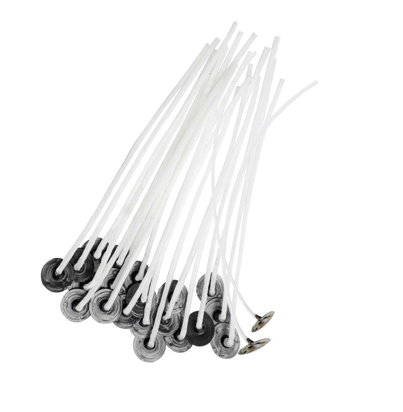 Senda White 25 Pieces Candle Wicks, Pre Waxed Long Wicks For Candle Making (15 Cm)