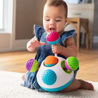 ألعاب الدماغ السمينة ألعاب الأطفال الحسية Klickity، سنة واحدة وما فوق، إشراك أنشطة الأطفال الصغار التنموية المبكرة متعددة الملمس للتحفيز اللمسي والبصري