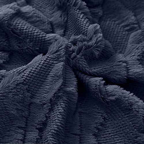 Lhkis Throw Pillow Covers 20X20, Navy Decorative Boho Pillow Case Cushion Cover With Velvet Luxury Soft Plush Short Wool For Couch Sofa Bedroom Car, Set Of 2 #TOP4