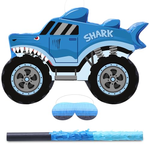 Capoda Shark Piñata Bundle Monster Truck Piñata Birthday Party Decor