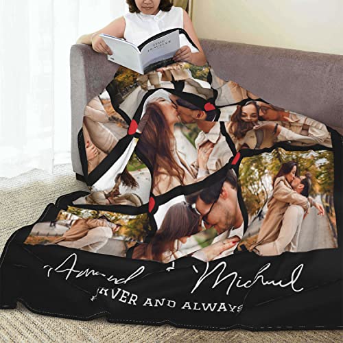 Easycosy personalisierte Decke für Paare - Geschenke für Sie Frauen Benutzerdefinierte Bild ersonalisierte Foto Kuscheldecke für Freundin… – Ansicht 5