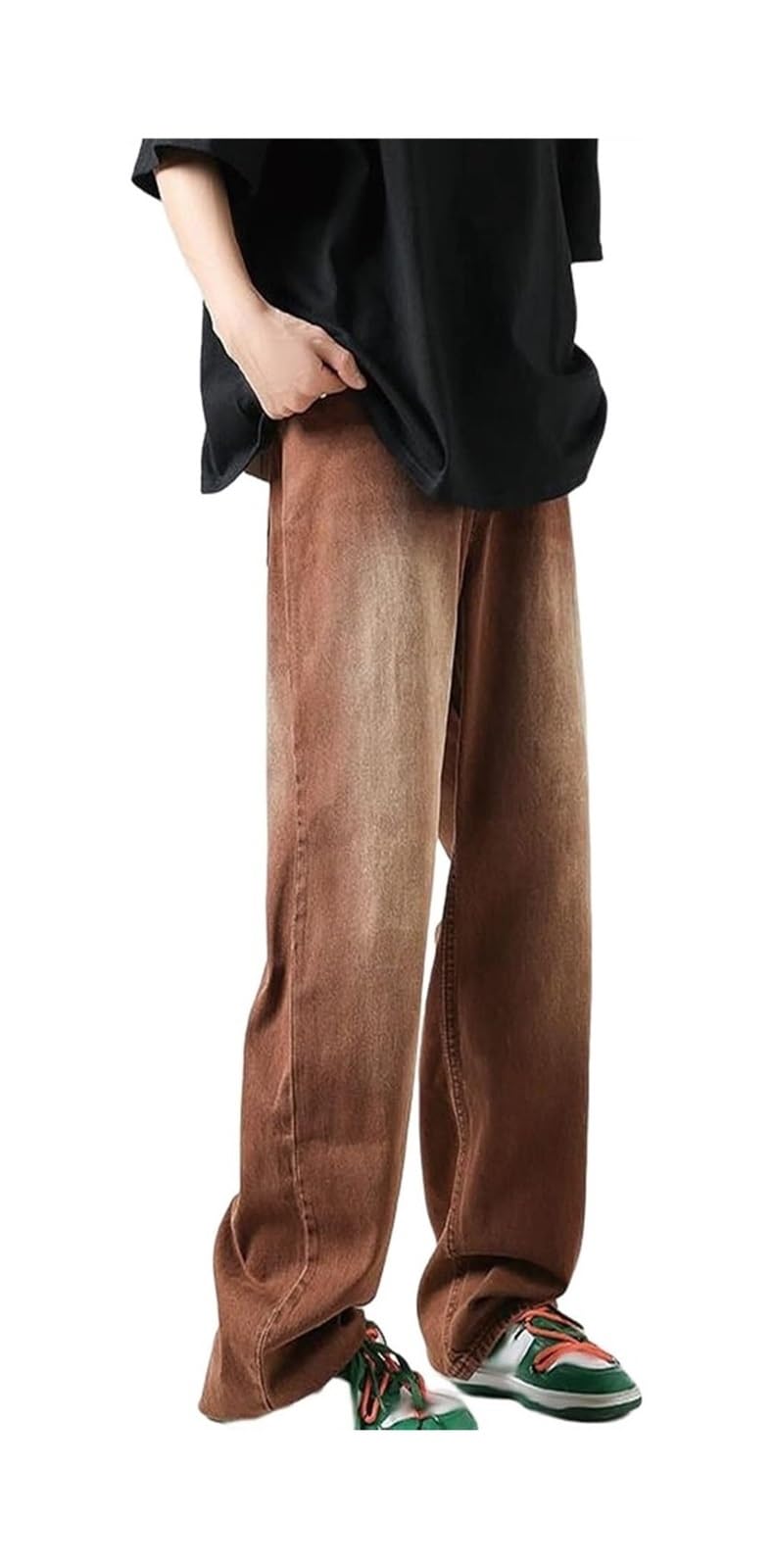Vaqueros De Pierna Ancha For Hombre, Estilo Hip Hop, Ropa De Calle Informal, Holgados, Holgados, Con Cordón Ajustable.
