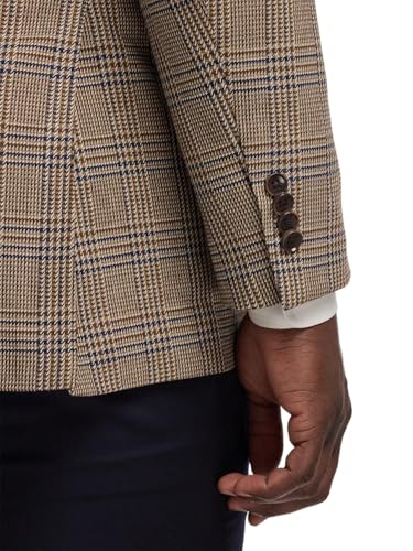 Paul Fredrick Men's Microfiber Plaid Single Breasted Notch Lapel Sport Coat3