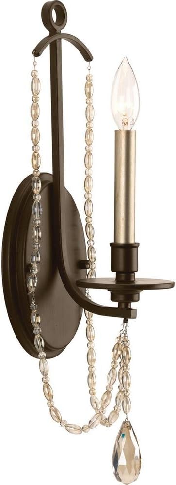 Progress Lighting P710003-020 Allaire One-Light Wall Sconce, Antique Nickel