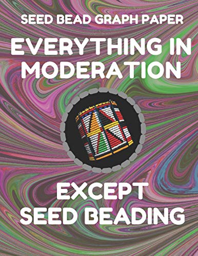Seed Bead Graph Paper: Book For Designing Seed Beading Patterns, 8.5 By 11 Inches, Large Size, Funny Moderation Dark Swirl Cover
