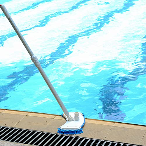 Cabeça de aspiração portátil com escovas laterais Piscina Cabeça de sucção curva acessor de limpeza