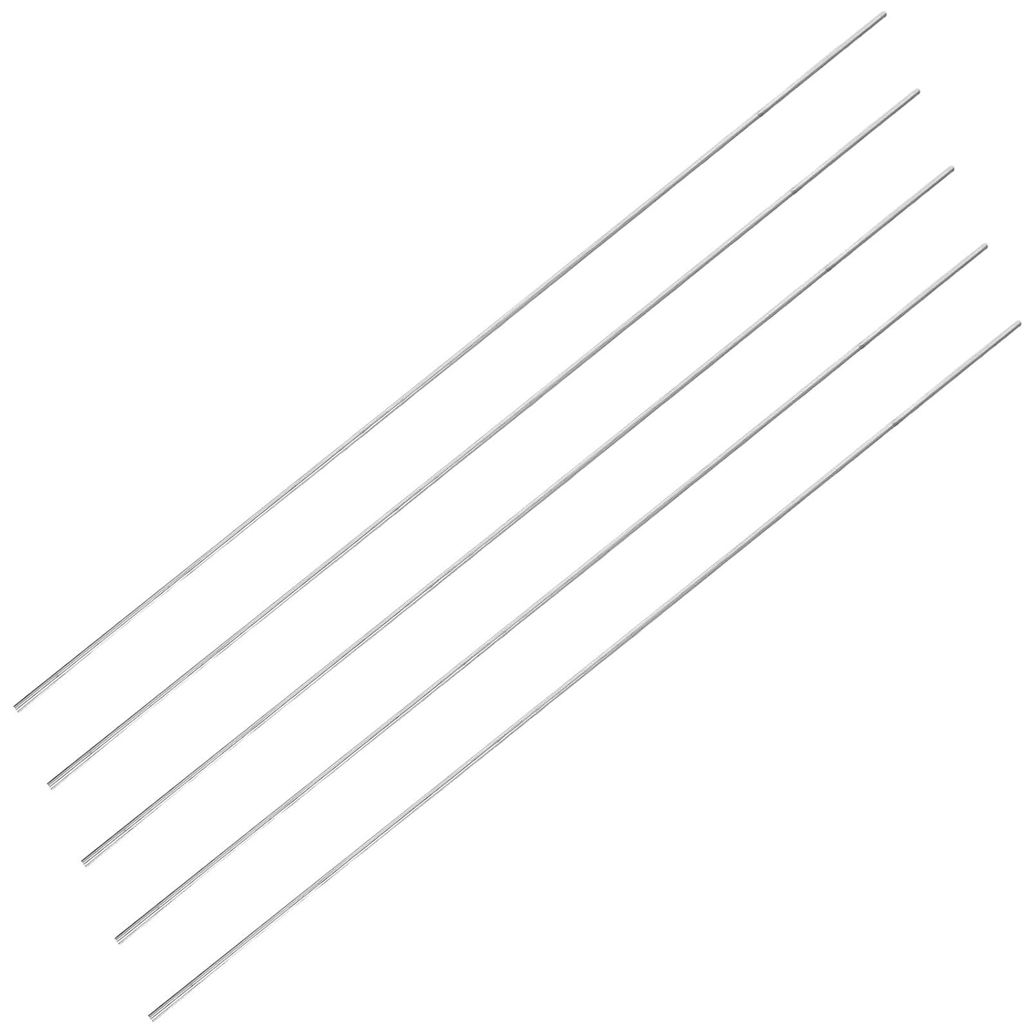 5pcs 3mm X 500mm Aluminum Rods Round Lathe Bar Stock Precision Cutting and Lightweight Strength for Handcrafting and Model Cars