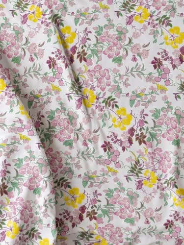 Image of Mafatlal 144 TC Floral Pattern Pure Cotton Double bedsheet, 90x100 Size Bed Sheet Double Bed, Full bedsheet with Pillow Covers, Cotton Bed Cover Set|Dusty Pink