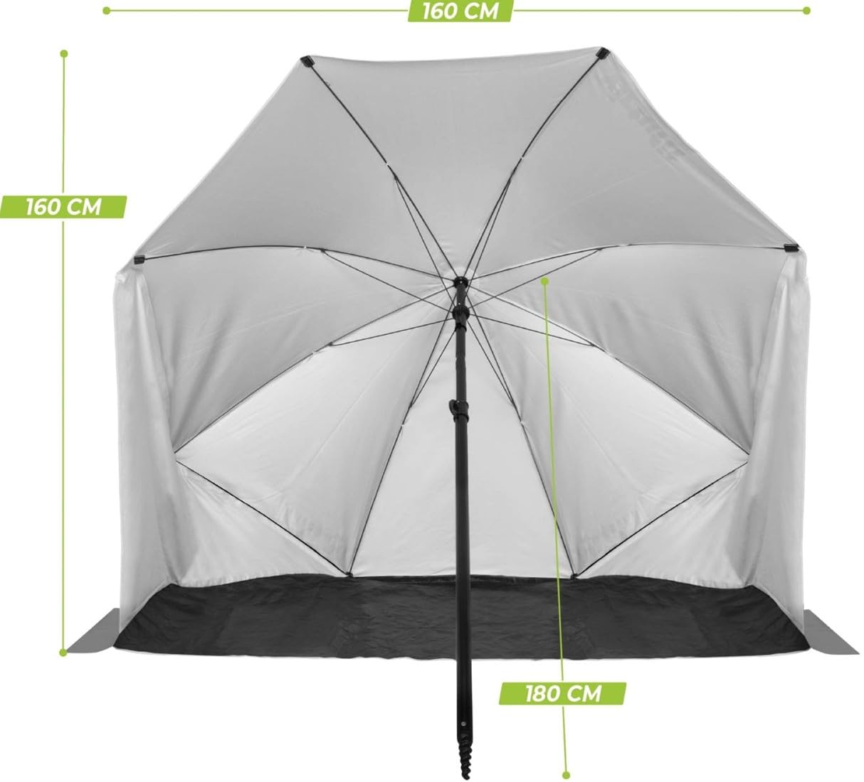 VirtuFit Parasol plażowy z ochroną przed wiatrem – dostępne warianty: 180 cm i Premium 225 cm – komfort i ochrona podczas każdej aktywności na świeżym powietrzu