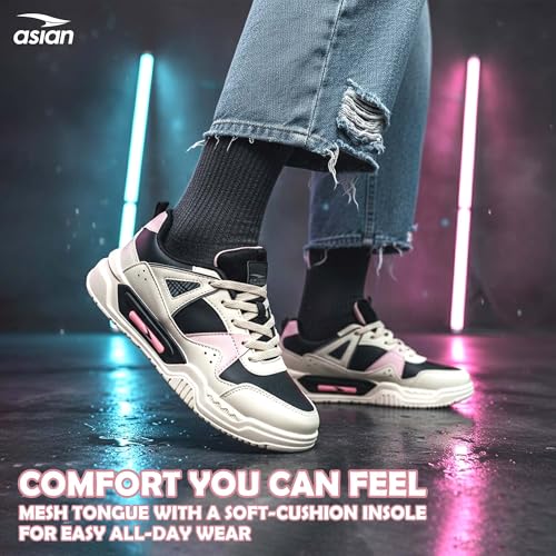 Image of ASIAN Stella-01 Women's Stylish Sneakers for Girls | Lightweight, Cushioned & Durable Casual Shoes with Soft Insole, Grip Sole & Trendy Look
