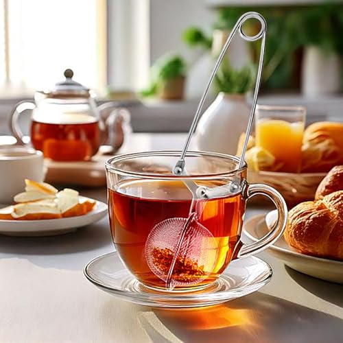 Wilhelm Sell® Teesieb aus rostfreiem Edelstahl - Tee-Ei in Kugelform - leicht zu reinigende Siebzange für losen Tee, Gewürze und Kräuter - feinmaschiger Teefilter (1 Stück)