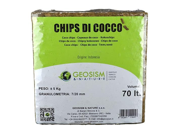 Fibra de Coco (Chips de Coco) en Tejas Geosism, 7/20 mm (Aprox. 5 kg - 70 lt)