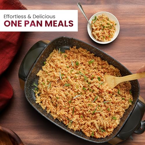 Elite Gourmet EG-6203# Extra Deep 16"x13" (10.5 Qt.) Non-Stick Electric Skillet with Glass Vented Lid & Pour Spout | Dishwasher Safe, Long-Lasting Non-Stick, 200-400°F | Serves 6-8, Black by Elite Gourmet - Image 7