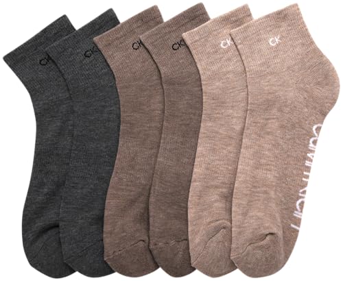 Calvin Klein Mens Quarter Socks - 6 Pack Cushioned Mini Crew Athletic Socks for Men, Ideal for Running, Sport, and Hiking3