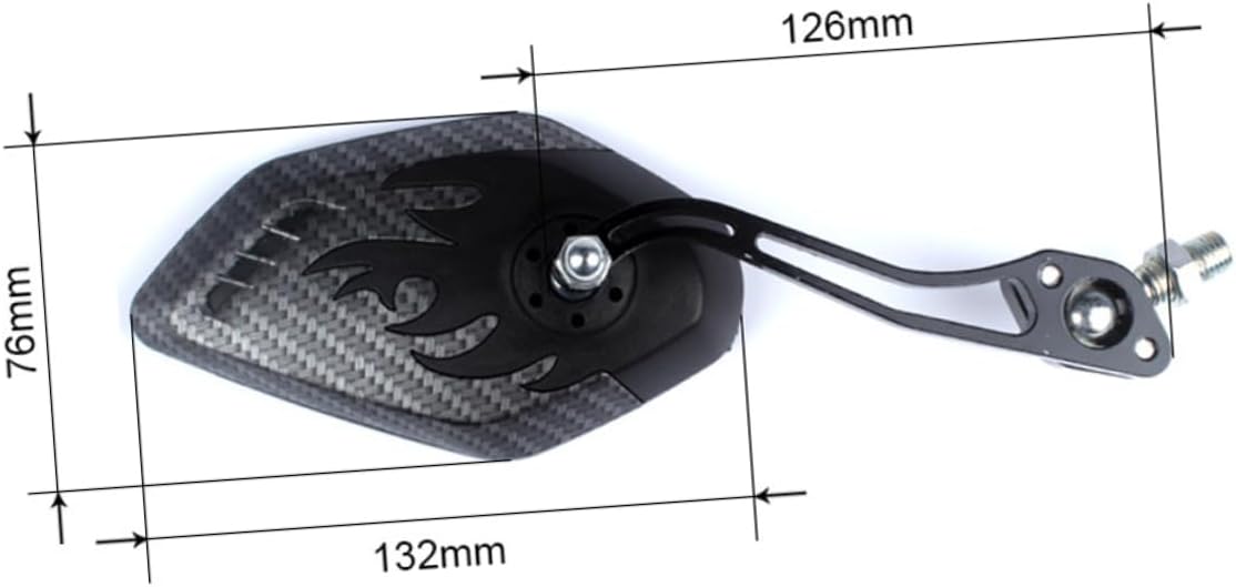 Sosoport 4pcs Adjustable Carbon Fiber Bike Mirrors Lightweight Wide Angle Handlebar Reflectors for Enhanced Safety and Easy Installation Cycling Accessory for Mountain Bikes