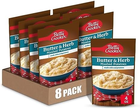 Betty Crocker Butter & Herb Mashed Potatoes, 4 ounces, 8 Pack
