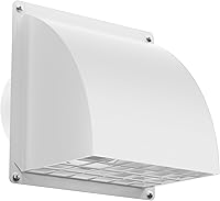 Vista 11 de Cubierta de ventilación de escape de 6 pulgadas, HG Power cubierta de ventilación de secadora de acero inoxidable para exteriores con pantalla