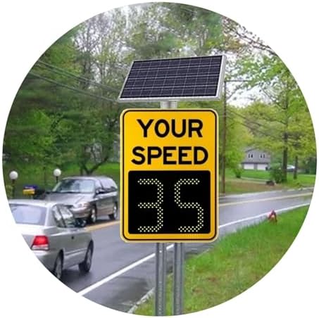 50X70cm Solar LED Radar Speed Signs - Flashing Speed Limit Indicator for Roads & Highways, Eco-Friendly Traffic Safety Device, Durable & Weather Resistant