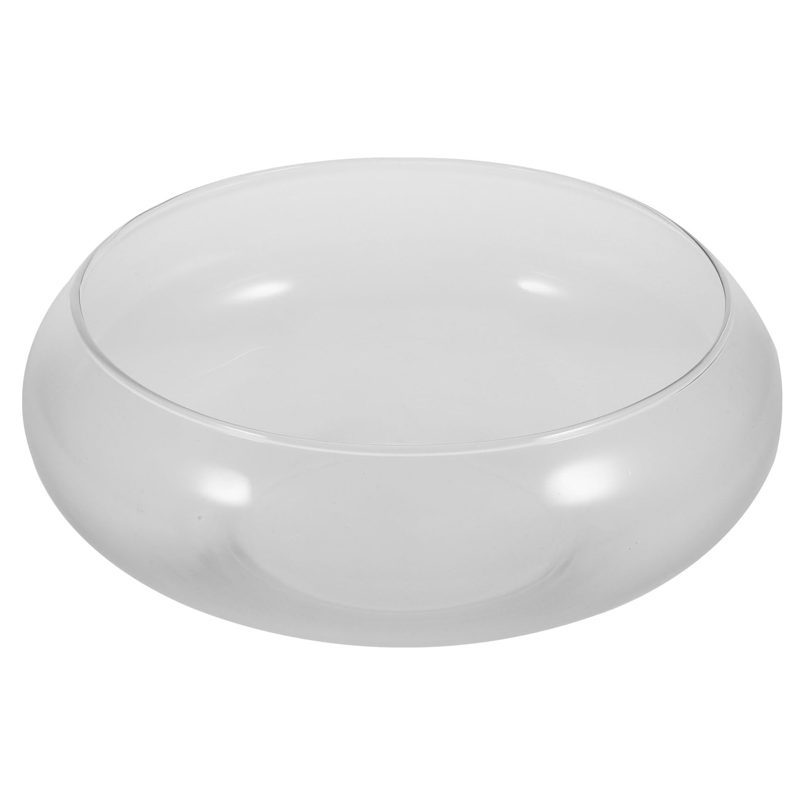 Happyyami Vaso per pesci in vetro trasparente, con bocca larga, rotondo, terrario, pianta idroponica, piante grasse, vaso floreale per casa, ufficio, matrimonio, L