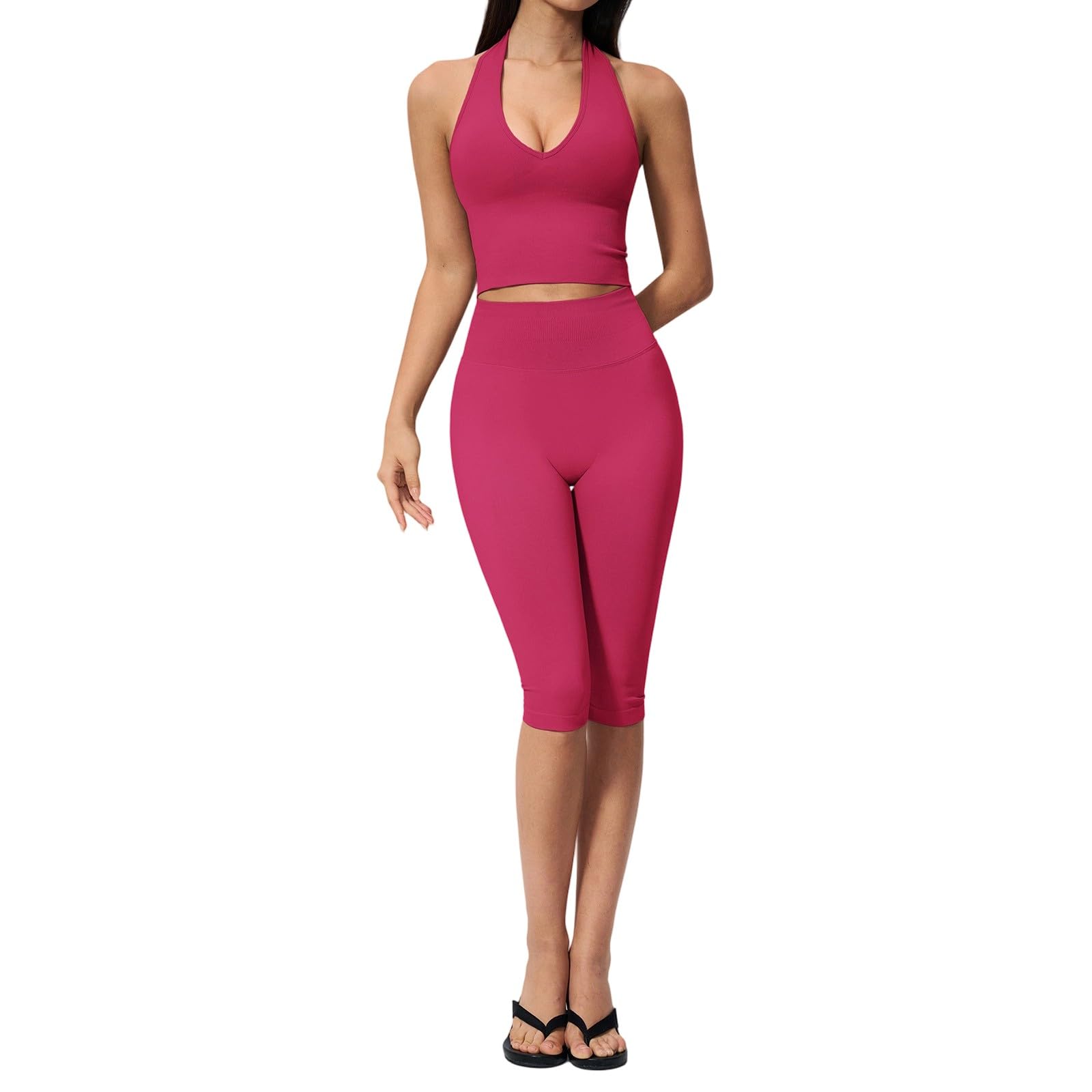 Abbigliamento da yoga alto senza cuciture per rassodare e sostenere – Completo da allenamento fitness traspirante e flessibile