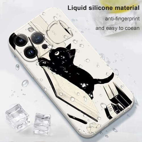 Coque silicone douce iPhone 14 Pro Max fine antichoc chat