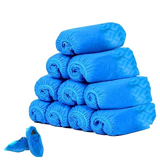 100 fundas desechables para zapatos, impermeables, antideslizantes, con caja de almacenamiento, para interior y exterior, Tela no tejida., 1