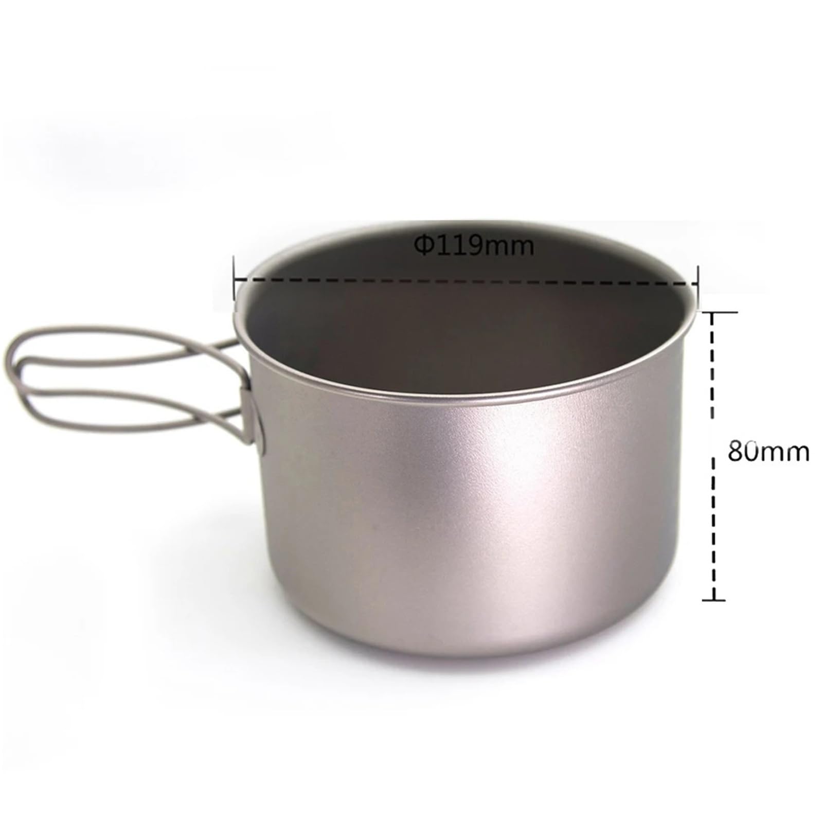 Ultraleichtes Camping-Kochgeschirr-Set aus reinem Titan – Topf, Pfanne und Becher for Wandern, Trekking und Outdoor-Aktivitäten